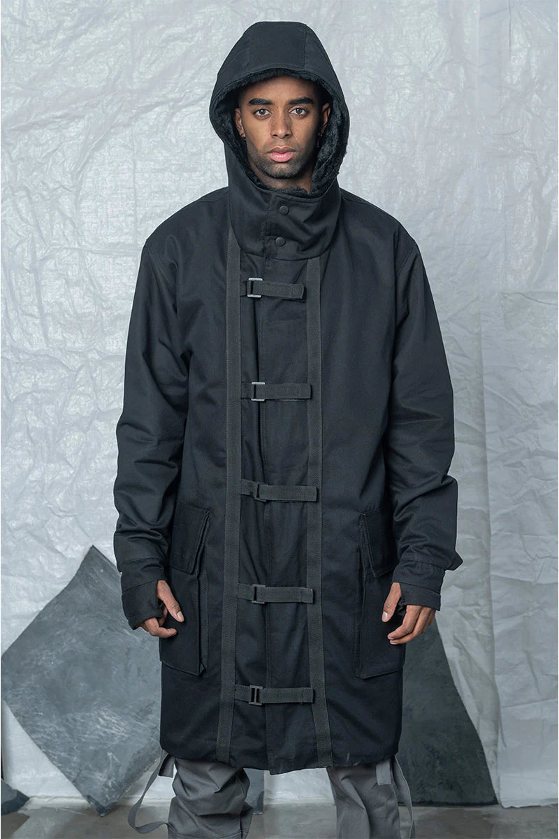 Reins Parka in Drill – Black